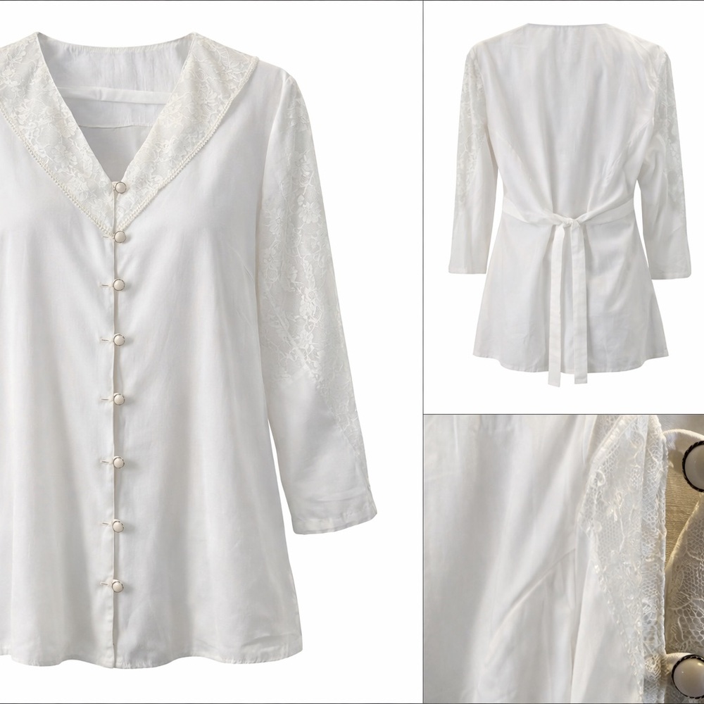 Vintage Lace White Top